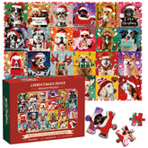 Puzzle Jigsaw de Noël pour Chiens 1000 Pièces